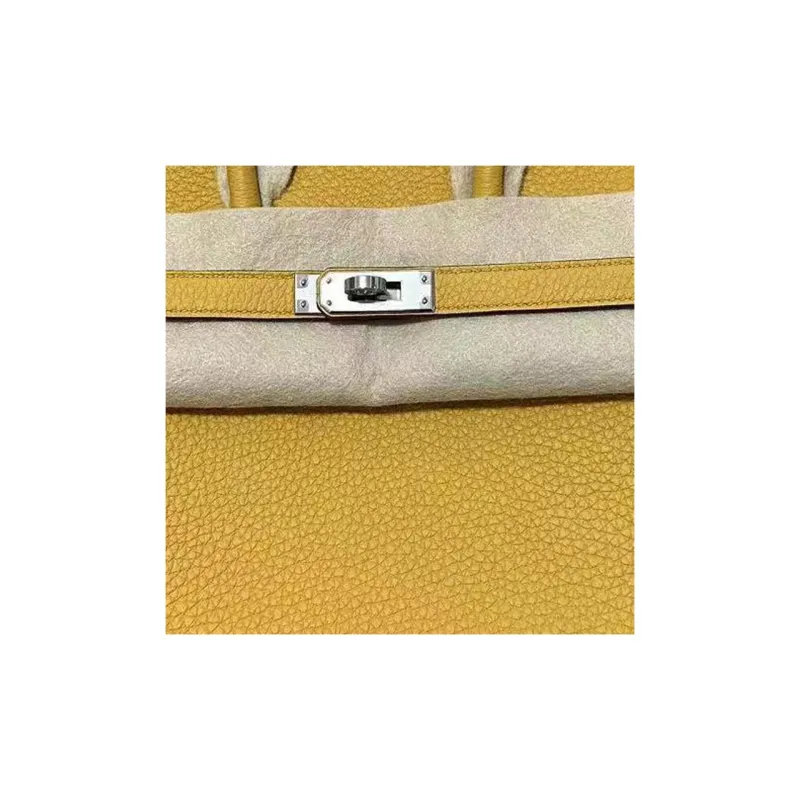 HERMES Birkin Togo Calfskin Birkin Bag Handbags Women's 9D Amber Yellow-4