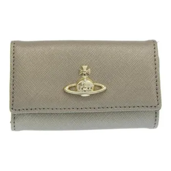 Vivienne Westwood Leather Key Pouch Regular Unisex Metallic Gray