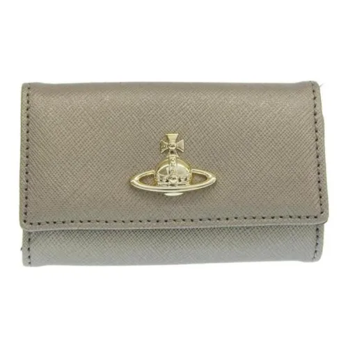 Vivienne Westwood Leather Key Pouch Regular Unisex Metallic Gray