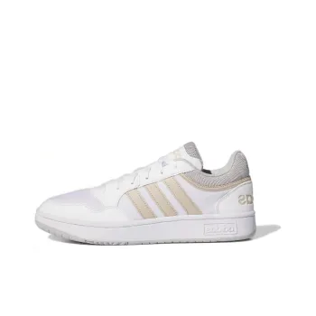 Adidas HOOPS 3.0 Summer Cushioning Wear Resistant Low Top Skateboard Shoes Men's White Gold