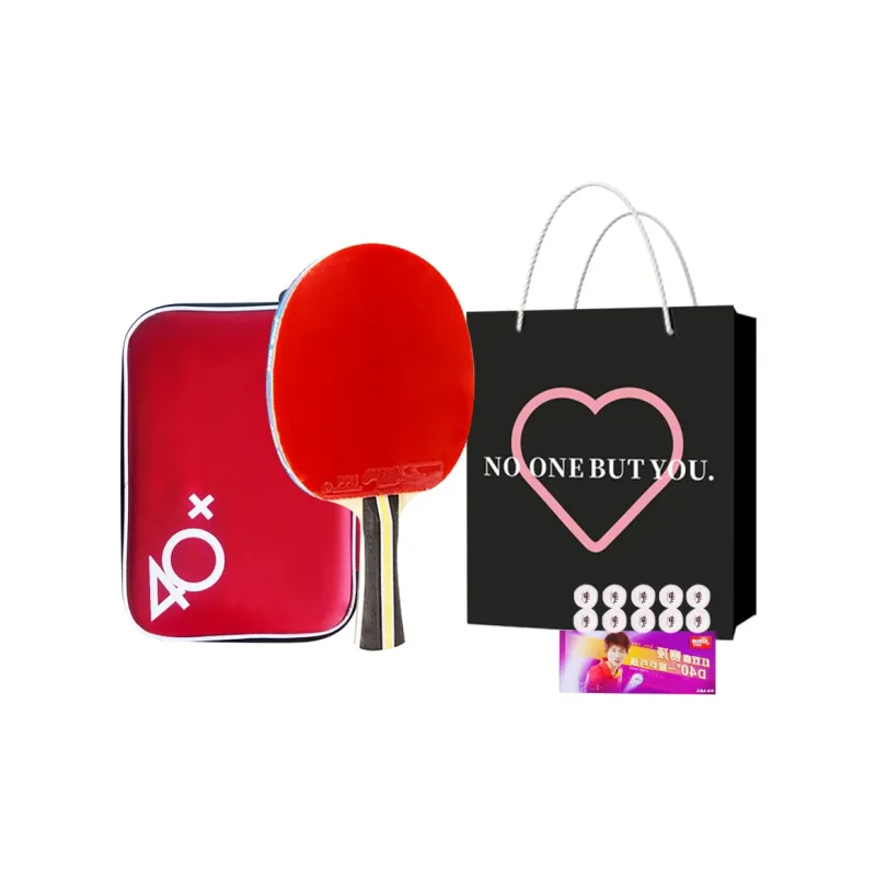 DHS Ping Pong Paddles Unisex Pure Wood Red/Black-16