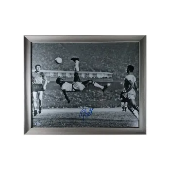 Huayitaojin Brazil Ball King Pelé's Autograph Beckett BAS Certificate Of Authority Fan Collection Framed 67x63cm