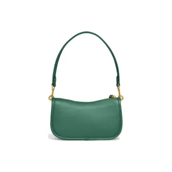 COACH Swinger Cow Leather Shoulder Bag Handbag Shoulder Bag Small Size Women's Green