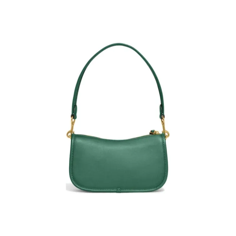 COACH Swinger Cow Leather Shoulder Bag Handbag Shoulder Bag Women's Green-0