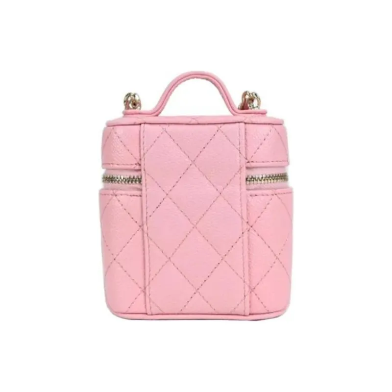 CHANEL Grain Embossed Calfskin Makeup Bag, Box Bag, Cigarette Case Bag, Shoulder Bag, Crossbody Bag, Handbag Women's-2