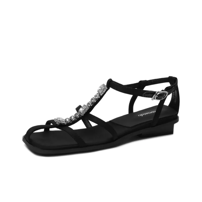 CAMEIDO Roman Sandals 2cm Women's Black-1