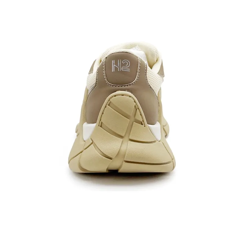 H2 Anti Slip Wear Resistant Low Top Chunky Sneakers Unisex White-16