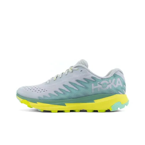 HOKA ONE ONE Torrent 3 Anti-Slip Wear-Resistant Low-Top Casual Running Shoes Unisex Gray Green Yellow