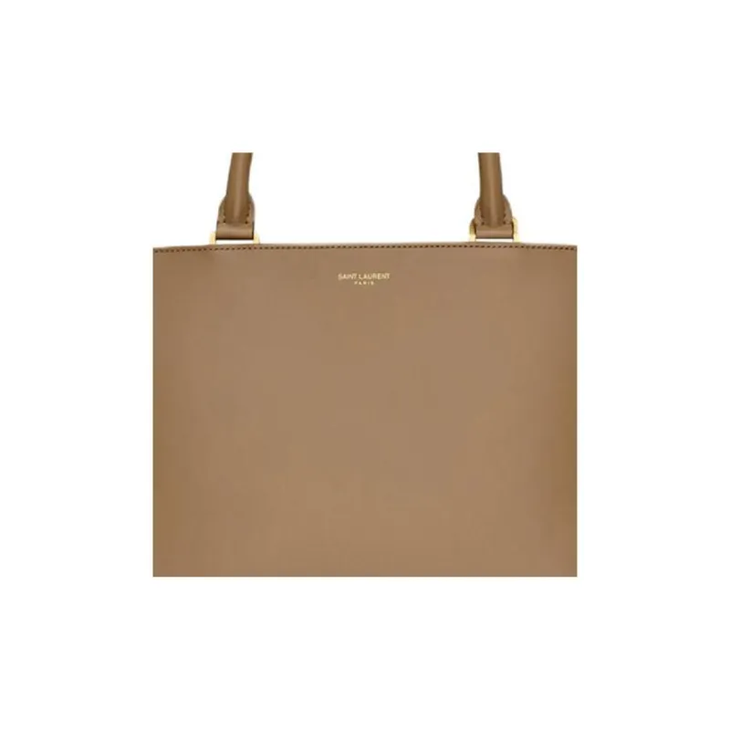 SAINT LAURENT SAC DE JOUR Cow Leather Handbag Shoulder Bag Crossbody Bag Travel Bag Regular Unisex Dark Cork Color-6