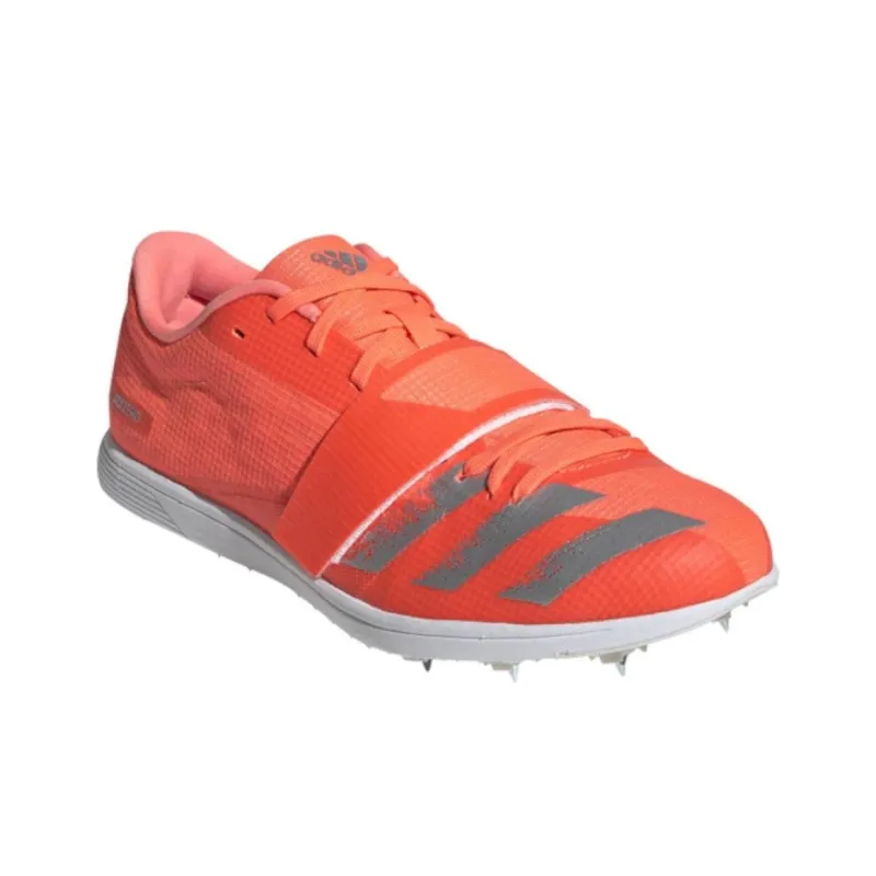 Adidas Adizero Triple Jump Cushioning Wear Resistant Low Top Running Shoes Unisex Silver Orange-3