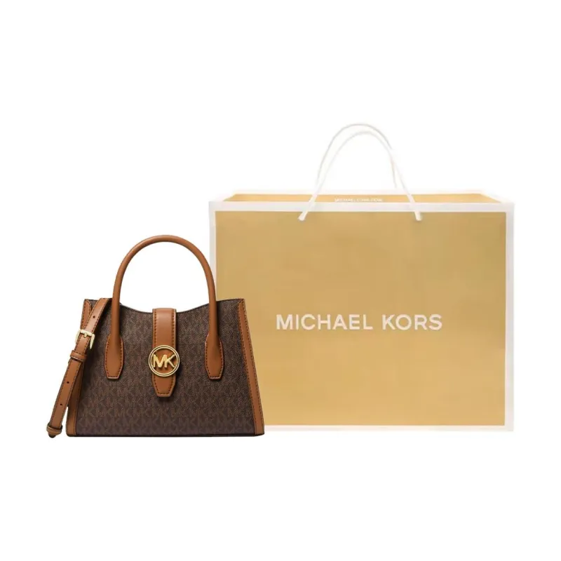 MICHAEL KORS Gabby Canvas Portable Crossbody Bag Shoulder Bag Small Size Women's Hazelnut Berry-9