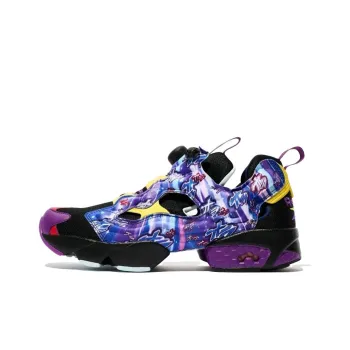 JOJO'S BIZARRE ADVENTURE x Reebok Instapump Fury 94 Anti Slip Wear Resistant Low Top Casual Shoes Men's Purple Black