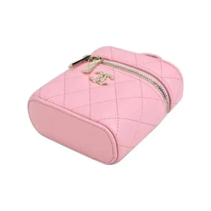 CHANEL Grain Embossed Calfskin Makeup Bag, Box Bag, Cigarette Case Bag, Shoulder Bag, Crossbody Bag, Handbag Women's-3