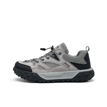 Jeep Cushioning, Slip Resistant, Abrasion Resistant, Breathable, Coverage, Support Low Top Hiking Shoes Men's Gray