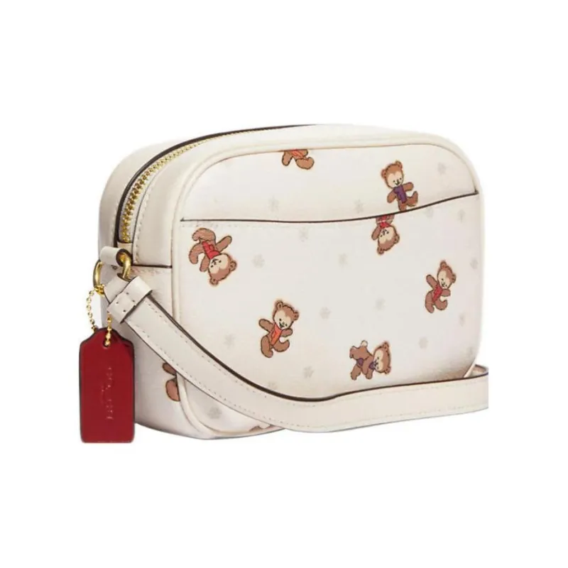 COACH Jamie Coated Canvas With Smooth Leather Camera Bag Shoulder Bag Crossbody Bag Mini Women's White-2