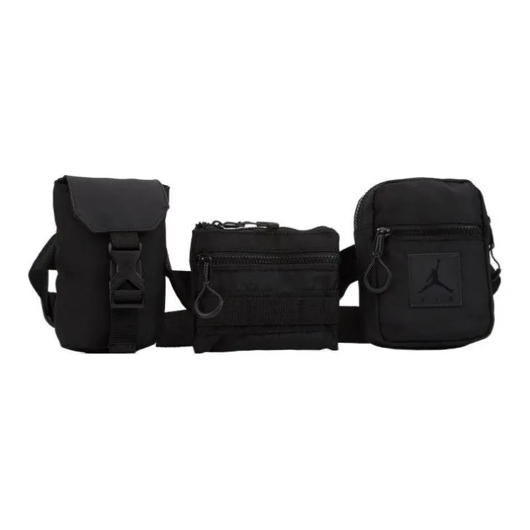 Jordan Nylon One Shoulder Crossbody Fanny Pack Regular Unisex Jet Black-0