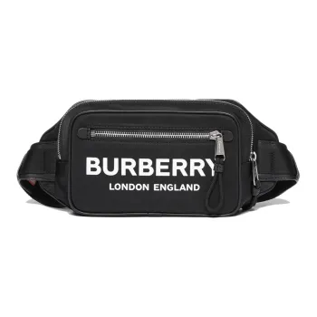 Burberry Nylon Shoulder Bag Crossbody Bag Fanny Pack Men's Black