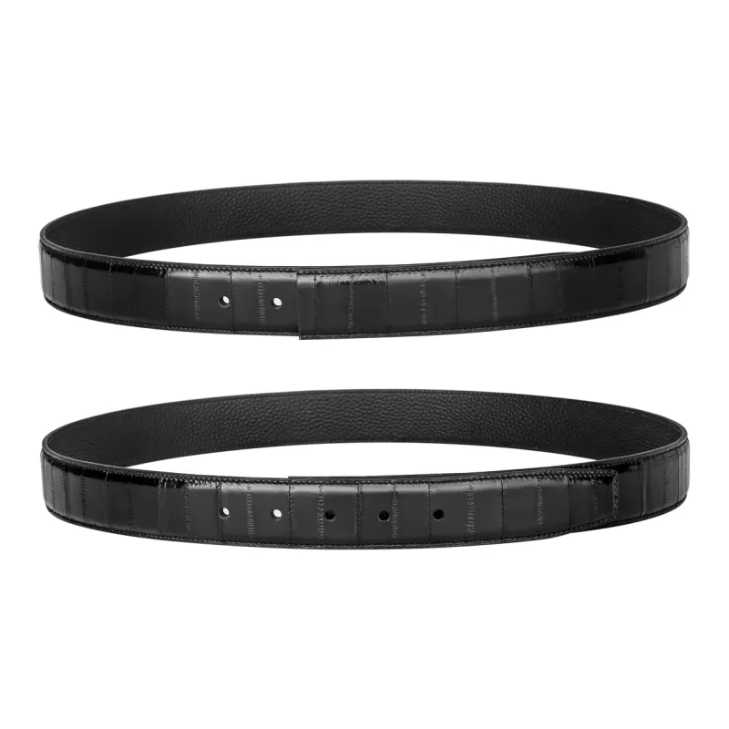 Jaylen Oos Eel Skin Leather Belts Men's Width  3.5cm-14