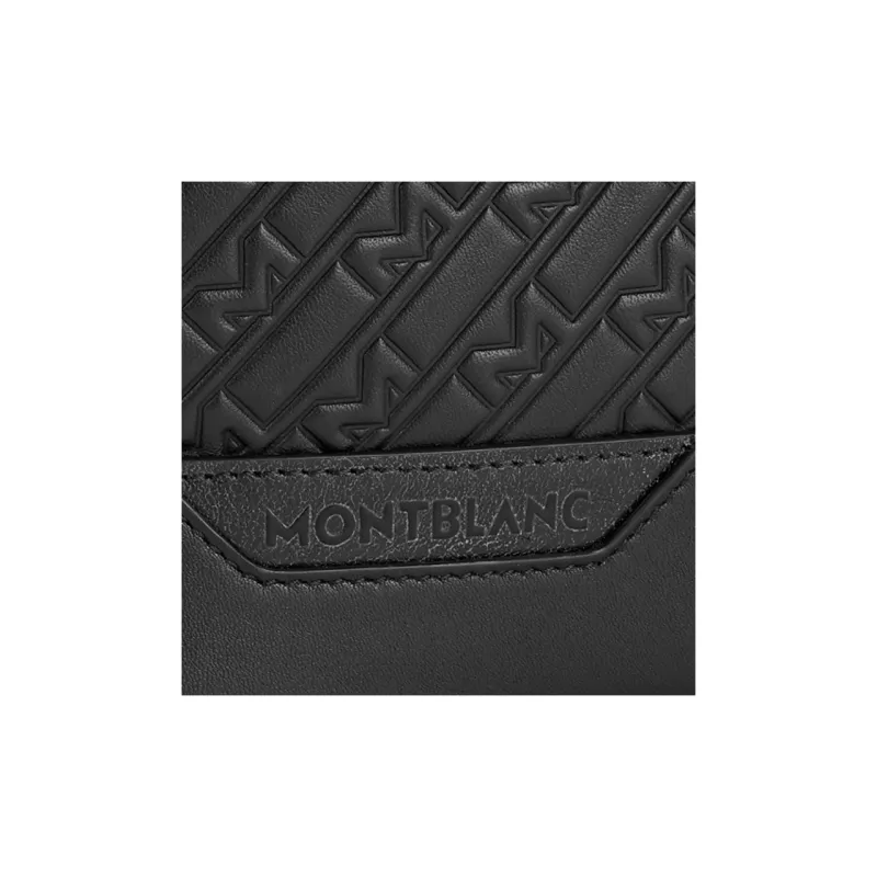 MONTBLANC All Black Leather Crossbody Bags Sling Bags Men's Black-3