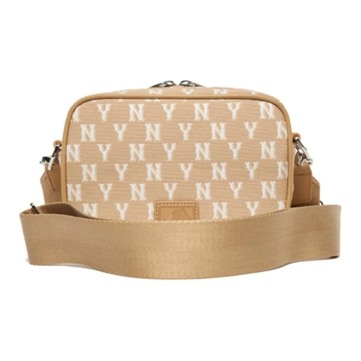 MLB Monogram Collection Polyester Camera Bag Combo Bag Crossbody Bag Shoulder Bag Unisex Khaki-1