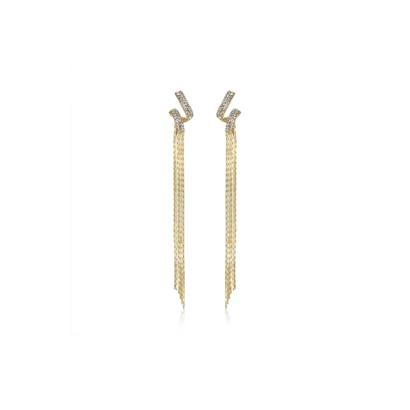 QLADY 925 Silver Needles Drop Earrings With Stud Women's-0