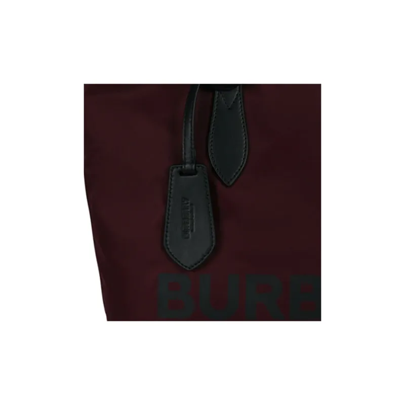 Burberry Leather Tote Bag Shopping Bag Shoulder Bag Handbag Large Size Women's Burgundy-6