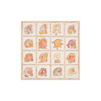 HERMES Chevaloscope Silk Scarves Unisex