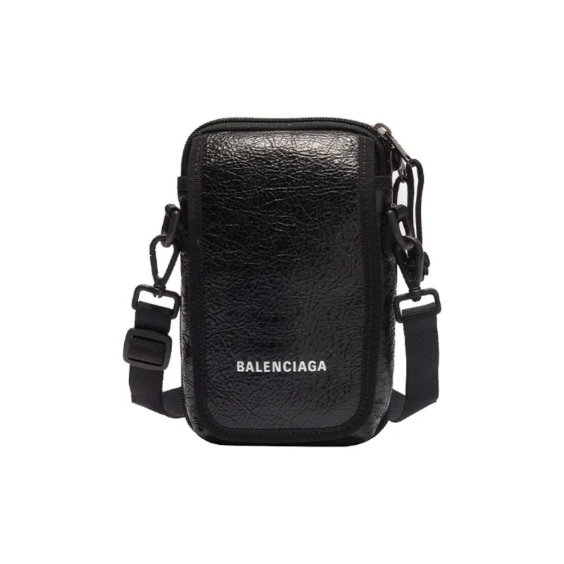 Balenciaga Explorer Lambskin Shoulder Bag, Crossbody Bag Regular Men's Black-0