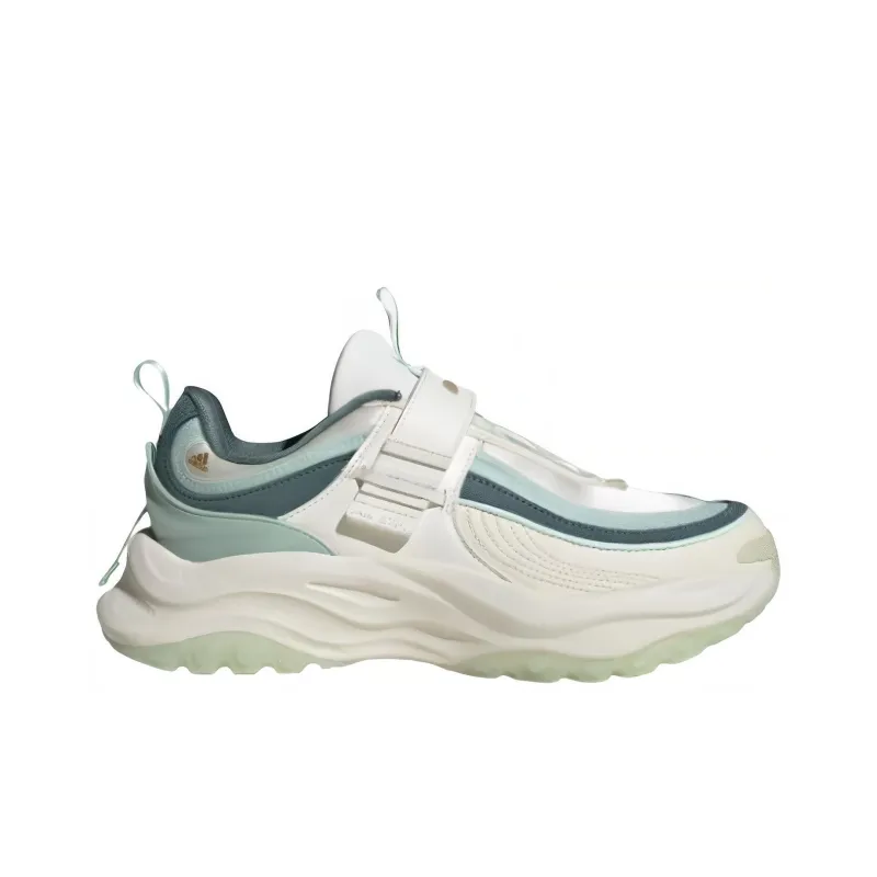 Adidas Maxxwavy Cushioning Anti Slip And Wear Resistant Low Top Chunky Sneakers Unisex White Green-1