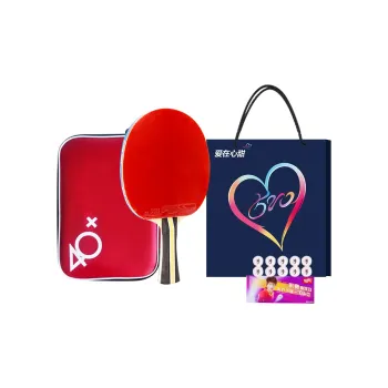 DHS Ping Pong Paddles Unisex Pure Wood Red/Black