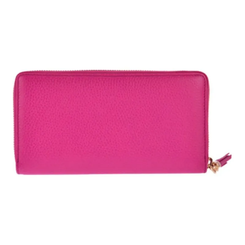 GUCCI Soho Calfskin Wallet Women's Rose Red-3