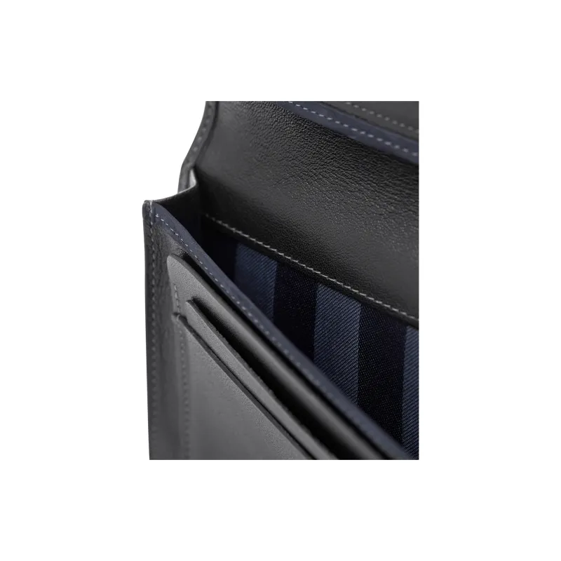 PIERRE CARDIN Genuine Leather Soft, Top Grain Cow Leather Wallet Medium Size Men's Black-5
