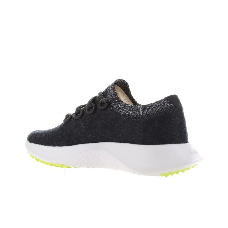 Allbirds Wool Dasher Slip-Resistant Low-Top Running Shoes Women's Black White Green-2
