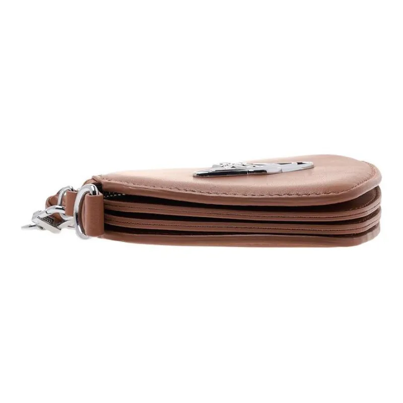 Vivienne Westwood Leather Heart Shaped Bag Handheld Crossbody Bag Shoulder Bag Women's Brown-4