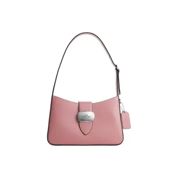 COACH Eliza Cow Leather Crescent Bag One Shoulder Handbags Women's True Pink