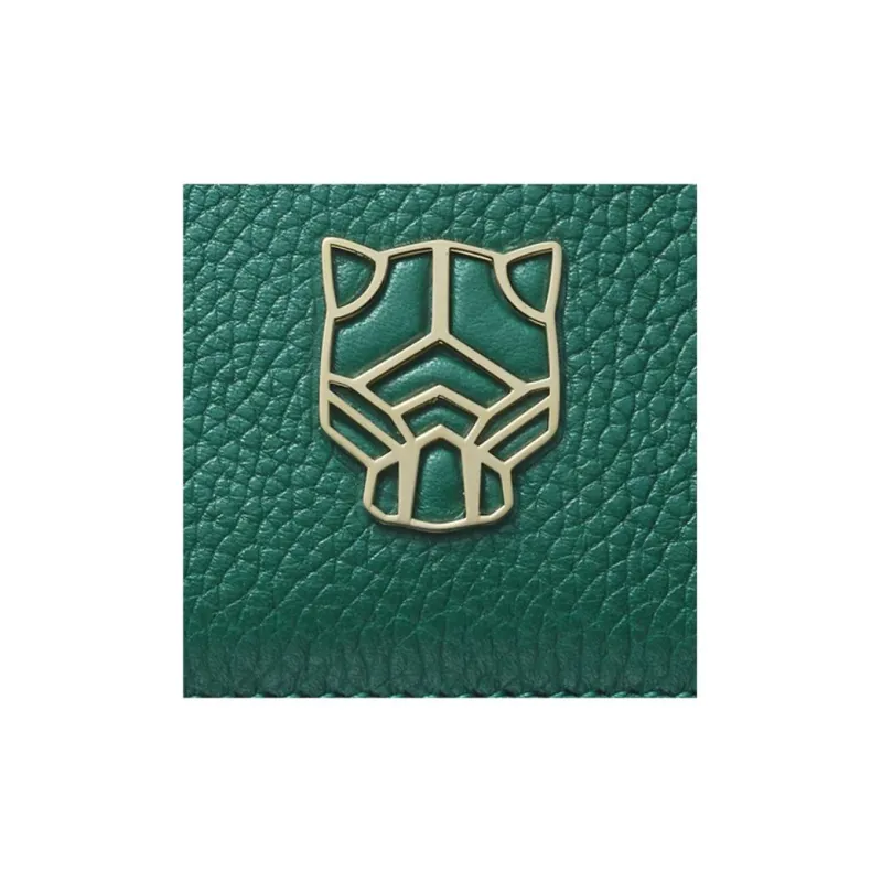 CARTIER PANTHÈRE Calfskin Card Holder Women's Green-4