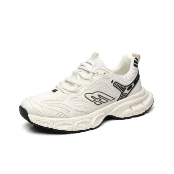 OCEANIA ROO Cushioning Anti-Slip Wear-Resistant Breathability Low-Top Chunky Sneakers Men's White