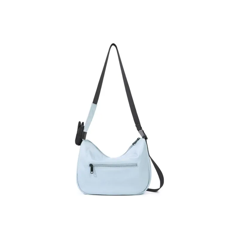 NOXXON Nylon Crossbody Bag Medium Size Women's Morandi Blue/Obsidian Black-2