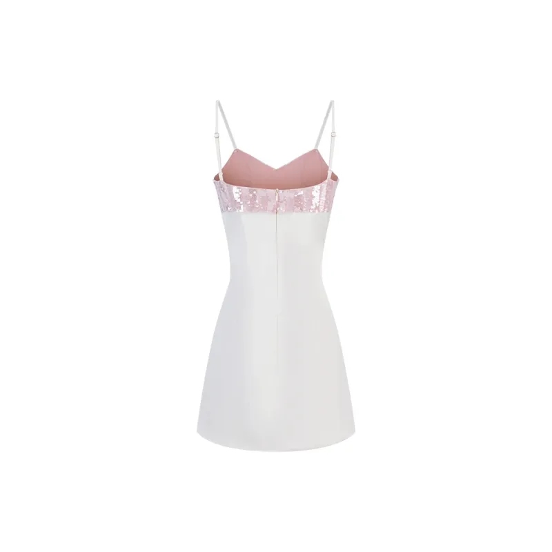 Girly Fancy Club Slip Dress Women's Pearl Pink & Apricot Pink-1