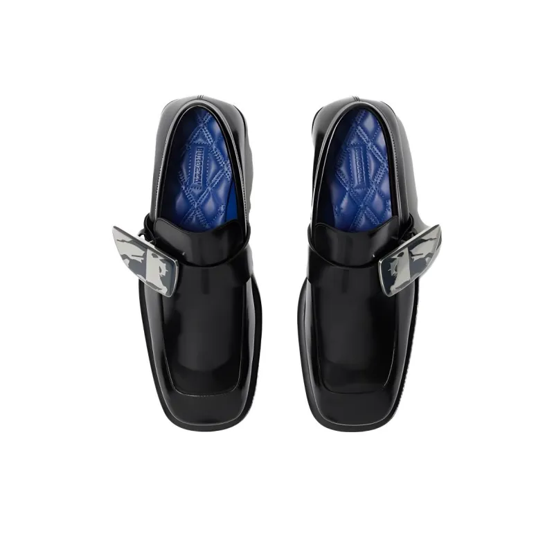Burberry Shield Leather Loafers-3