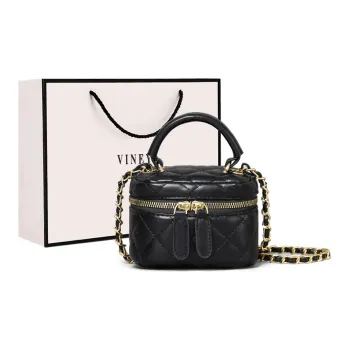 VINEY Cow Leather Handbags Shoulder Bag Crossbody Bag Regular Women's Black