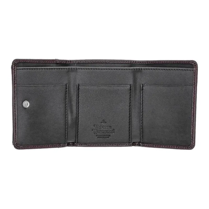Vivienne Westwood Cow Leather Wallet Women's Dark Brown-3