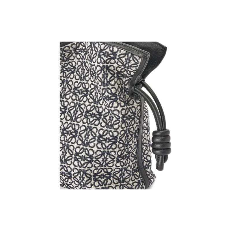LOEWE Calfskin Panel Jacquard Fabric Clutch, Crossbody Bag, Shoulder Bag Women's-4