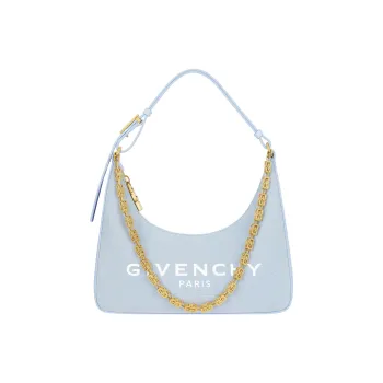 Givenchy Fabric With Cow Leather Handbag, Shoulder Bag Small Size Women's Light Blue