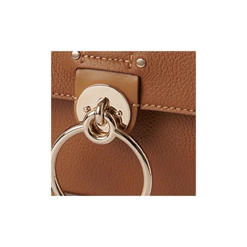 Chloe Tess Calfskin Shoulder Bag, Crossbody Bag, Handbag Mini Women's Clay Brown-4