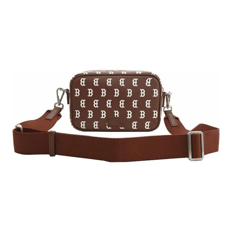 MLB Artificial Leather Combo Bag Camera Bag Shoulder Bag Crossbody Bag Regular Unisex Dark Brown-2