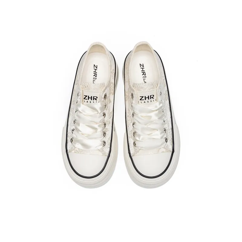 ZHR Height Increasing Low Top Canvas Shoes Women's-3