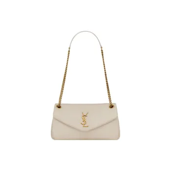 SAINT LAURENT Sheepskin Envelope Bag Portable Crossbody Bag Shoulder Bag Women's Cream