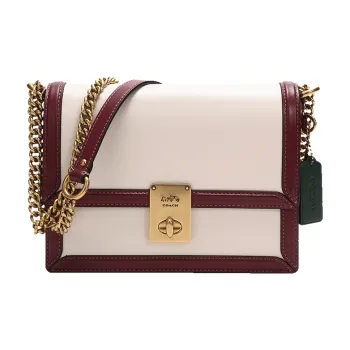 COACH Hutton Calfskin Small Square Bag, Crossbody Bag, Shoulder Bag Women's