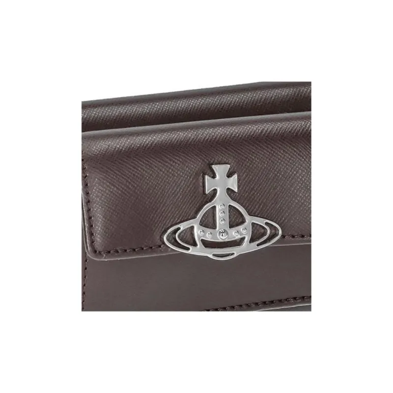 Vivienne Westwood Cow Leather Wallet Women's Dark Brown-4